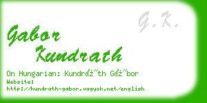 gabor kundrath business card